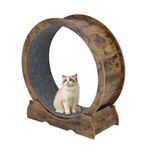 ARADNEO Cat Wheel,Cat Running Wheel ，Large Cat Wheel Exercise for Indoor Cats ， Cat Exercise Wheel ，Cat Treadmill Wheel with Locking Mechanism (S, Rusty Brown)