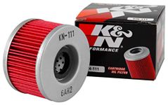 K&N Powersports Oil Filter - Cartridge 69x45mm compatible with Honda (KN-111), Black