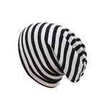 WUWYOUWL Baby Beanie Hat, Autumn and Winter Cotton Cap Soft Double Layered Hip-Hop Hat for Unisex Baby Aged 1-3 (UK, Age, 3 Years, Black and White Stripes)