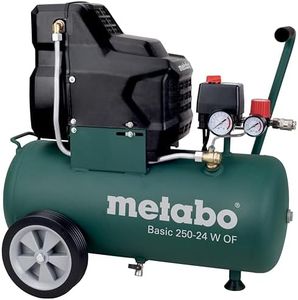 Metabo Compresseur pour outil à air comprimé Basic 250-24 W OF / 8 bars Compresseur pour applications mobiles / sans huile avec manomètre