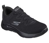 Skechers Go Walk Arch Fit - Clinton Walking Lace Up Mens Shoe Black - 216254-BBK