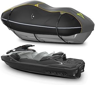 LI LIBZAKI LIBZAKI Jet Ski Cover PWC Cover 2-3 Seats Heavy Duty Waterproof 600D UV Resistant Fits for Yamaha Sea-Doo Kawasaki up to 121~135'' Gray/Black