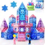 Diamond Magnetic Tiles Girl Toys Age 6-7 6-8 3-5, Frozen Toys for Girls, Birthday Gifts & Toys for 3 4 5 6 7 8+ Year Old Girls & Boys, Magnetic Building Blocks Princess Toys