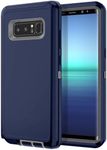 I-HONVA for Galaxy Note 8 Case Shockproof Dust/Drop Proof 3-Layer Full Body Protection [Without Screen Protector] Rugged Heavy Duty Cover Case for Samsung Galaxy Note 8,Navy Blue/Grey