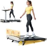 Walking Pad Treadmill with 10% Incline, 3.0HP Quiet Brushless Under Desk Treadmill, RGB LED Display, 300 lbs Capacity, Remote & App Control for Home Office