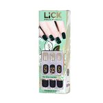 Lick - Press On Nails 30 Pcs Matte Blue Artificial Press on Nails, French Nails, Fake Nail Extension Kit, Nail Art Kit, False Reusable Nails (No Glue Needed)