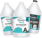 Deep Pour Epoxy Resin Promise - 3 Gallon Kit for River Tables & Artistic Castings and DIY Projects | Crystal Clear 2:1 Ratio USA-Made Resin | Low Odor | High-Gloss Finish | Up to 2" Pouring Depth
