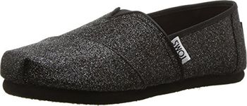 TOMS Girl's Alpargata Loafer Flat, Black, 11.5 UK Child