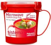 Sistema Microwave Soup Mug with Lid and Steam Release Vent