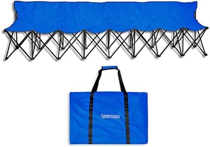 Trademark Innovations Portable 8-Seater with Back Sports Bench, Blue