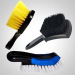 DirtBurn 3pcs Tyre Carpet Mat Cleaning Brush Set - Perfect for Car Wash,Car Detailing & Alloy Tire Care