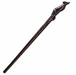 Handicraftviet Wooden Wolf Wand - Hand Carved Magic Wand Witch Wand Real Wood/Wand 15'' for Wizards Collectible and Cosplay, Magical Gift for Halloween, Christmas and Birthday Party (S7)