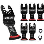 EZARC Bi-Metal Oscillating Saw Blades - 5 PCS Arc Edge Multitool Blades Precise Cut for Wood with Nails, Wood