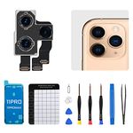 for iPhone 11 Pro Back Camera Replacement for iPhone 11 pro max Kit 12MP Main Rear Lens Parts 11Pro with Ultra Wide Telephoto Lens OIS HDR Photos 4K Video Flex Cable Fix Tool for A2160 A2217 A2215