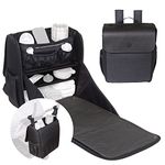 Lulyboo Diaper Bag Backpack, Full Open Cabinet and Padded Changing Station, Removeable Caddy with Two Drink Holders and Angled Cell Phone Storage for Easy Viewing, Universal Stroller Hanger