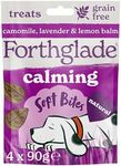 Forthglade Natural Dog Treats (4 x 90g Bags) - Hypoallergenic & Grain Free Calming Dog Treats with Camomile, Lavender & Lemon Balm, Soft Bites, Resealable Bags