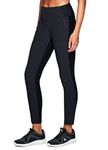 Avalanche Women's Combo Stretch Woven Front Knit Slim Fit Pant with Pockets, Hybrid Black, Large