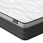 Vesgantti Double Mattress, 10.2 Inch Hybrid Mattress 4FT6 with Individual Pocket Springs and Breathable Gel Memory Foam, Medium, 135x190x26cm