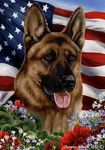 German Shepherd - Best of Breed Patriotic Garden Flags