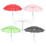 KONTONTY 5pcs Models Decor Doll Umbrella Plant Umbrella Dollhouse Umbrella Doll Accessory Travel Pretend Mini