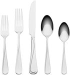 Oneida Soar 65Pc Flatware Set, 65 Count, Metallic