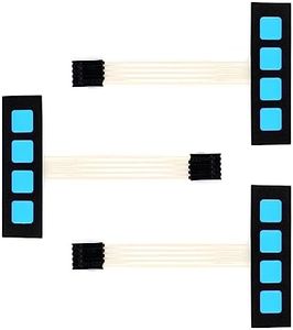 JESSINIE 3Pcs 1x4 Matrix Membrane Switch 68.9*10.7mm 4 Keys Switch Control Keyboard Keypad for Arduino No Word Microcontroller Extended Keyboard