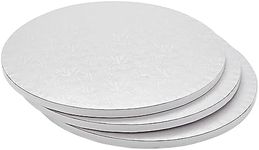 Juvale 3 Pack 14 Inch Round Cake Drum Board Set, Round Boards for Baking Supplies, Desserts (0.5 Inches Thick)