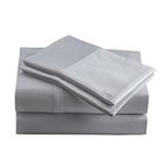 Peru Pima - 285 Thread Count Percale - 100% Peruvian Pima Cotton - Queen Bed Sheet Set, Slate