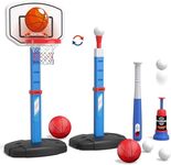 HYES 2 in 1 Kids Basketball Hoop an