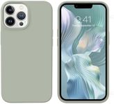 GUAGUA Case for iPhone 12 Pro Max 6.7" 5G Liquid Silicone Soft Gel Rubber Slim Thin Microfiber Lining Cushion Texture Cover Protective Phone Cases for iPhone 12 Pro Max 2020 Gray Green