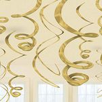 Amscan International 67055-19-55 55 cm Gold Plastic Swirls