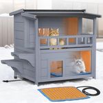 PETIMBER Heated Cat House for Outsi