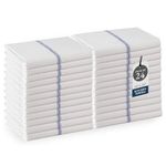 LANE LINEN Kitchen Towels Set - 100% Pure Cotton Dish Towels for Kitchen, Super Absorbent Kitchen Hand Towel, Blue Tea Towels, Soft & Durable Dish Cloths Bulk Set, Pack of 24 – 15”x25”, Blue Stripe