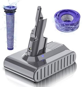 Mounzuikue Upgraded 7000mAh 21.6V Replacement for Dyson V7 Battery SV11 225403 229687 Compatible with Dyson V7 Motorhead/Animal/Trigger/HEPA/Car+Boat/Absolute Handheld Vacuum Cleaners with 2 Filters