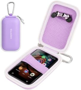 MP3 MP4 Player Case for Innioasis/for AGPTEK/for Sony Walkman - MP3 Player Case with Clip, 4-inch Bluetooth No Zipper Screen Protector Storage for Earbuds, USB Cable& Accessories (Purple)