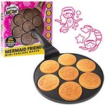 Mermaid Mini Pancake Pan - Make 7 Unique Flapjack Mermaids, Nonstick Pan Cake Maker Griddle for Breakfast Under The Sea Fun & Easy Cleanup