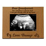 ukgiftstoreonline New Baby Pregnancy Scan Wooden Photo Frame Grandparents Gift (4 x 6 Inch)