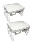 Cosco 1 Step Folding Step Stool 2 Pack | ANSI Type 1A | 300 lb Capacity Step Stool | Lightweight | Slip Resistant Step| Durable | Compact Folding Design | Build to Last |Fully Molded