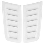 Hood Engine Air Vent Outlet Trim Cover,2 PcsBlackPlasticBonnet VentsCar Hood Vent Louversfor RS MK2 Style (Gloss White) Car Bonnet Vents White