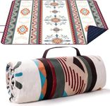 CLEVERTIN NEST Waterproof Picnic Blanket, 200x200CM Large Beach Blanket Outdoor Picnic Mat, Beach Mat with Carrying Handle Sandproof Heatproof for Camping, Beach, Family Picnic Seattle