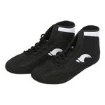 Kids Wrestling Shoes Boys Girls Boxing Shoes High Top Wrestling Training Shoes Boots Competition Fitness Sneakers, Black, 13.5 Little Kid