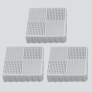 wiiiw 18 Pack Modular Interlocking Tiles Double Non-Slip 12"x12" White
