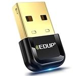 USB Bluetooth 5.3 Adapter for PC, EDUP USB Bluetooth Dongle Receiver Support Windows 11/10/8.1 Plug and Play for Desktop, Laptop, Mouse, Keyboard, Printers, Headsets, Speakers, PS4/ Xbox Controllers