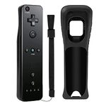 Tam88 Wii Controllers, Wii Remote, Replacement Wii Remote Controller for Nintendo Wii/Wii U, with Silicone Case & Wrist Strap (Black)