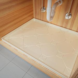 Under The Sink Mat, 28" x 22" Waterproof Drip Tray Silicone Under Sink Mat Liner, Flexible Cabinet Shelf Protector Fit 30inch Standard Kitchen Bathroom Cabinet Under Sink Organizer