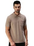 ONN Men's Solid Regular Fit Polo NC432_CML_1PC_Camel_L