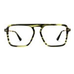 Zeelool Trendy Aviator Eyeglasses Frame with Non-prescription Clear Lens for Men ZJGX821109, Zjgx821109-02 Green