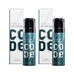 WILD STONE CODE Steel No Gas Body Perfume For Men, Long Lasting Refreshing Fragrance For Office Wear, Pack Of 2 (120Ml Each, Spray)