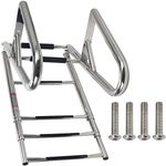 Amarine made Dock Ladder Marine Pontoon Boat Heavy Duty 6 Step Telescoping Rear Entry Ladder-4067S