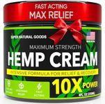 Hemp Cream Maximum Strength (4 oz) Hemp Oil & Arnica, Soothes Discomfort on Joint Muscle Shoulder Hip Neck Knee & Back Support, All Natural Relief Cream Made in USA, Instant Lotion Menthol Rub